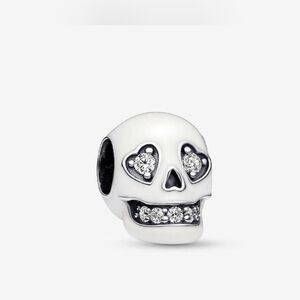 Pandora Skull Charm with Heart Eyes
